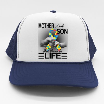 Autism Mother And Son Best Friends For Life Trucker Hat