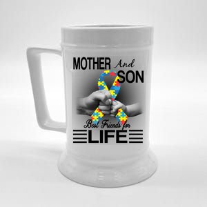 Autism Mother And Son Best Friends For Life Beer Stein