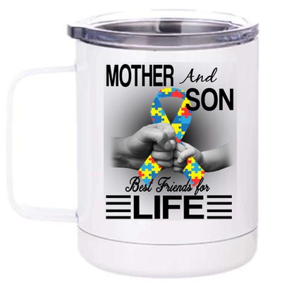 Autism Mother And Son Best Friends For Life 12 oz Stainless Steel Tumbler Cup