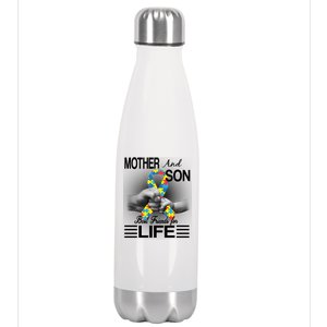 Autism Mother And Son Best Friends For Life Stainless Steel Insulated Water Bottle