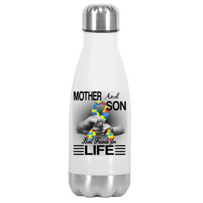 Autism Mother And Son Best Friends For Life Stainless Steel Insulated Water Bottle