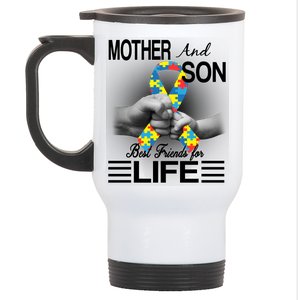 Autism Mother And Son Best Friends For Life Stainless Steel Travel Mug