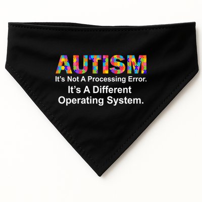 Autism Not A Processing Error It's Different Operating System USA-Made Doggie Bandana