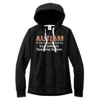 Autism Not A Processing Error It's Different Operating System Women's Fleece Hoodie