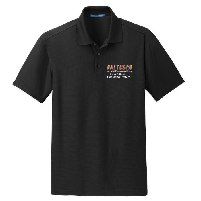 Autism Not A Processing Error It's Different Operating System Dry Zone Grid Polo