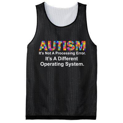 Autism Not A Processing Error It's Different Operating System Mesh Reversible Basketball Jersey Tank