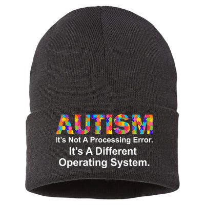 Autism Not A Processing Error It's Different Operating System Sustainable Knit Beanie