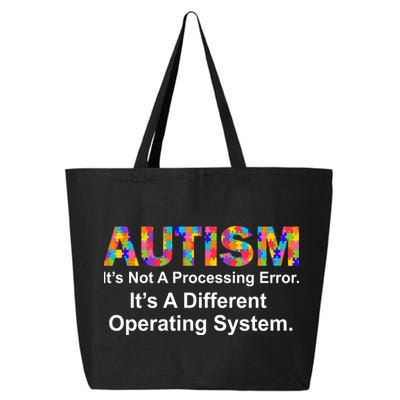 Autism Not A Processing Error It's Different Operating System 25L Jumbo Tote
