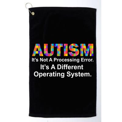 Autism Not A Processing Error It's Different Operating System Golf Towel