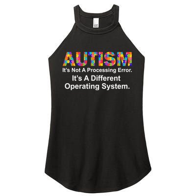 Autism Not A Processing Error It's Different Operating System Women's Perfect Tri Rocker Tank