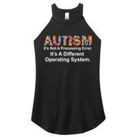 Autism Not A Processing Error It's Different Operating System Women's Perfect Tri Rocker Tank