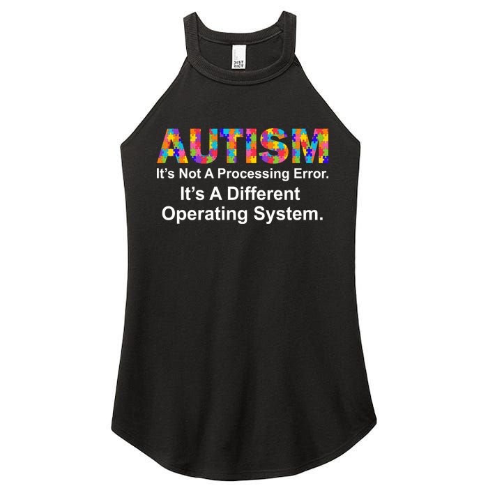Autism Not A Processing Error It's Different Operating System Women's Perfect Tri Rocker Tank