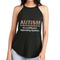 Autism Not A Processing Error It's Different Operating System Women's Perfect Tri Rocker Tank