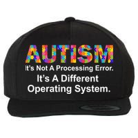Autism Not A Processing Error It's Different Operating System Wool Snapback Cap