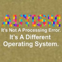 Autism Not A Processing Error It's Different Operating System Garment-Dyed Women's Muscle Tee