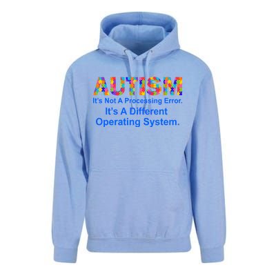 Autism Not A Processing Error It's Different Operating System Unisex Surf Hoodie