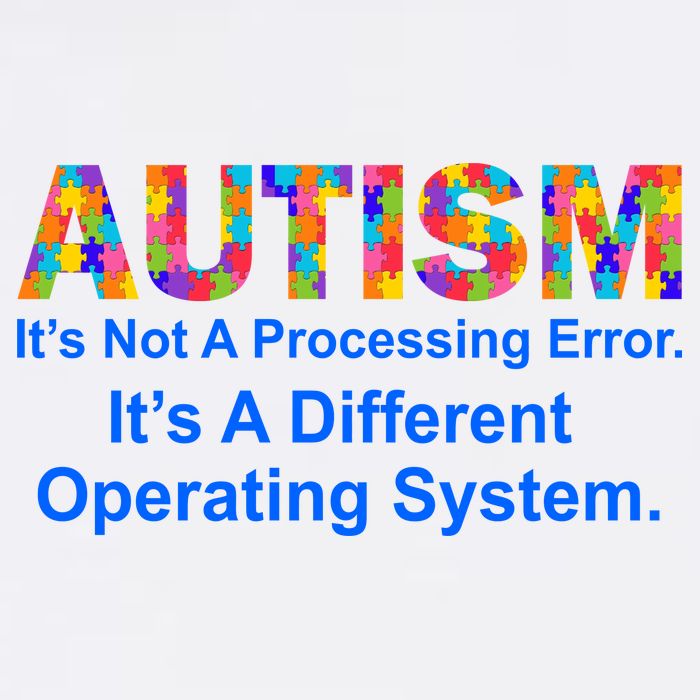 Autism Not A Processing Error It's Different Operating System Garment-Dyed Sweatshirt