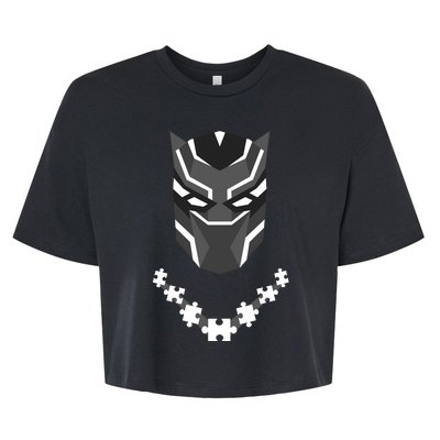 Autism Panther Bella+Canvas Jersey Crop Tee