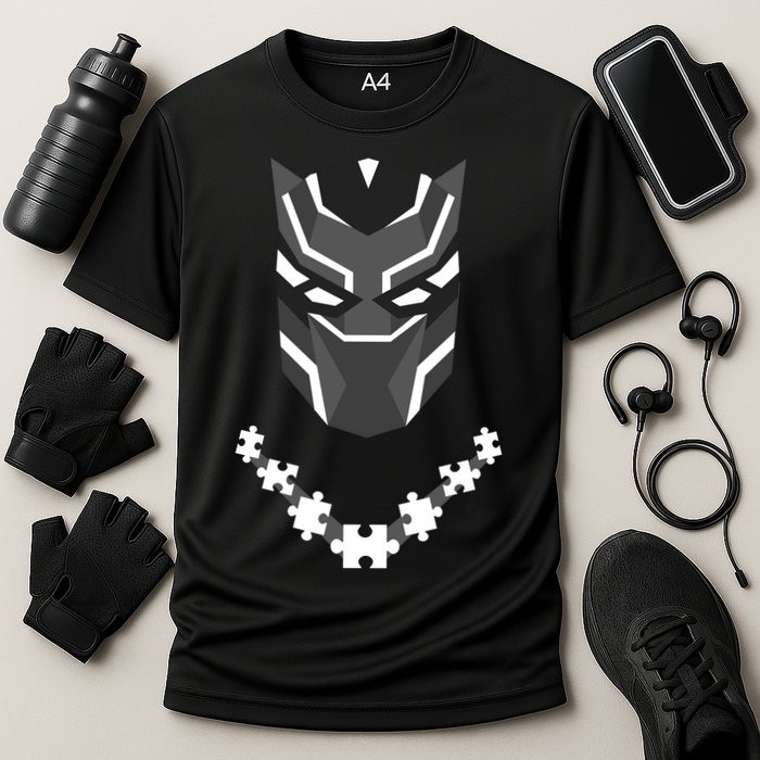 Autism Panther Cooling Performance Crew T-Shirt