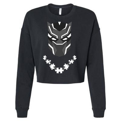 Autism Panther Cropped Pullover Crew