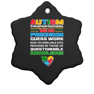 Autism Paraprofessional Ceramic Star Ornament