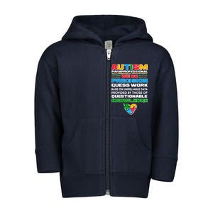 Autism Paraprofessional Toddler Zip Fleece Hoodie