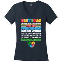 Autism Paraprofessional Women's V-Neck T-Shirt