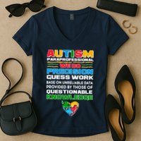 Autism Paraprofessional Women's V-Neck T-Shirt