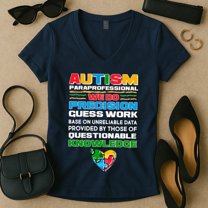 Autism Paraprofessional Women's V-Neck T-Shirt