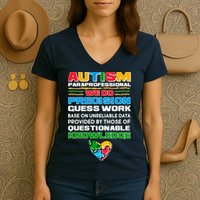 Autism Paraprofessional Women's V-Neck T-Shirt