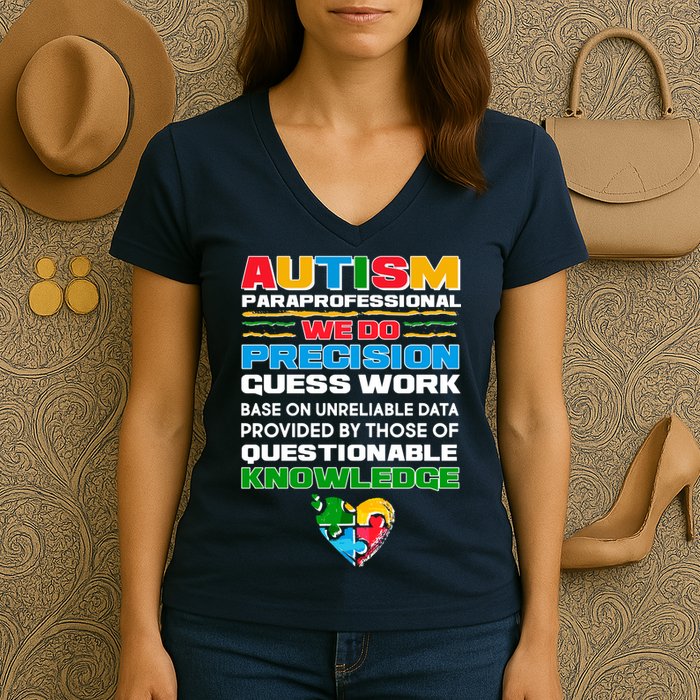 Autism Paraprofessional Women's V-Neck T-Shirt