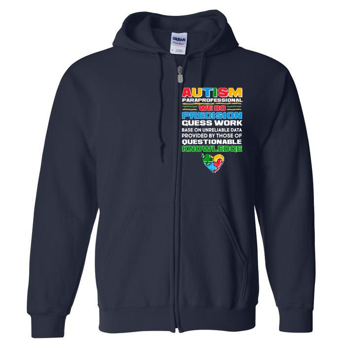 Autism Paraprofessional Full Zip Hoodie