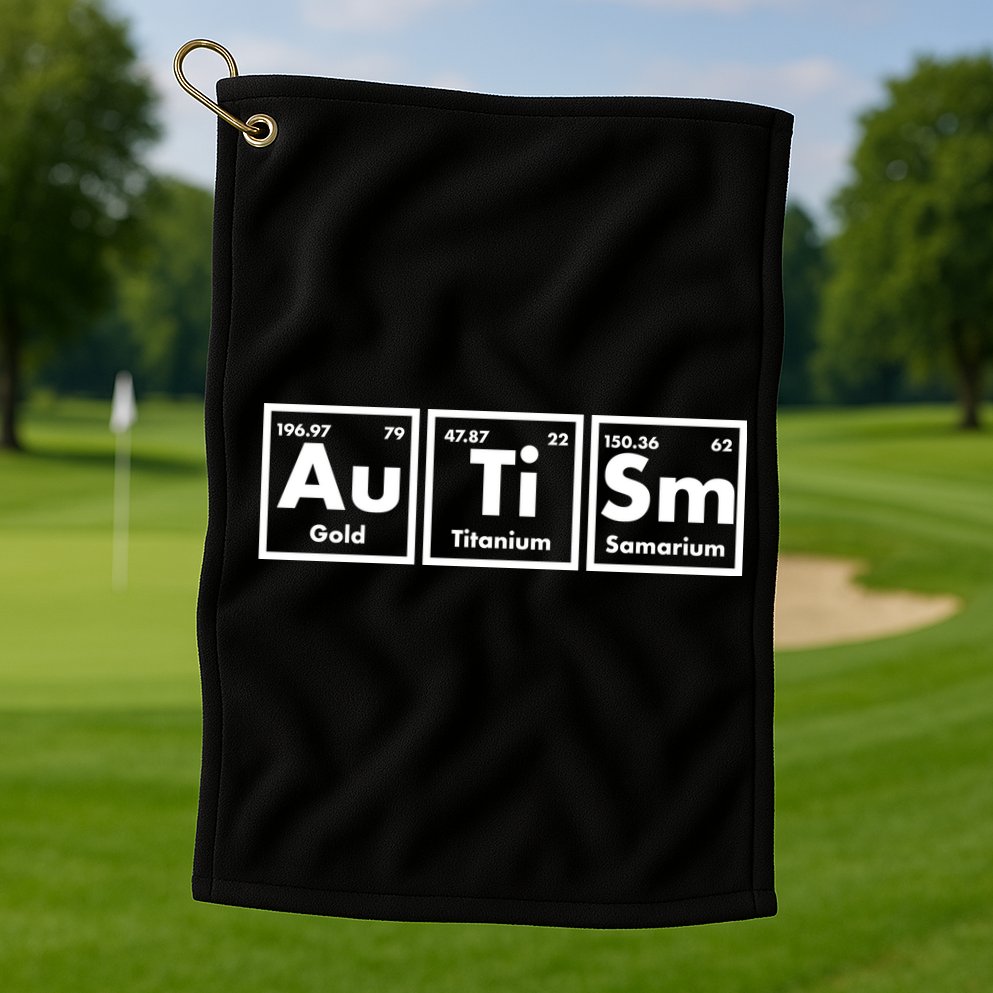 Autism Periodic Table Elements Golf Towel