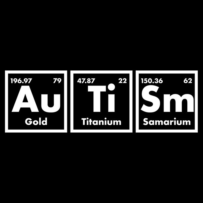 Autism Periodic Table Elements Cropped Pullover Crew