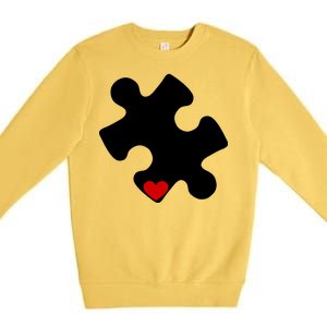 Autism Puzzle Heart Piece Premium Crewneck Sweatshirt