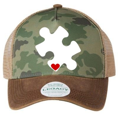 Autism Puzzle Heart Piece Legacy Tie Dye Trucker Hat