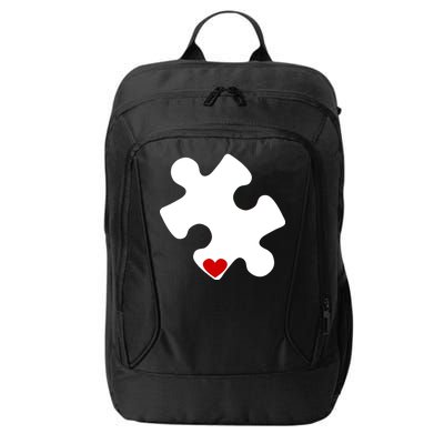 Autism Puzzle Heart Piece City Backpack