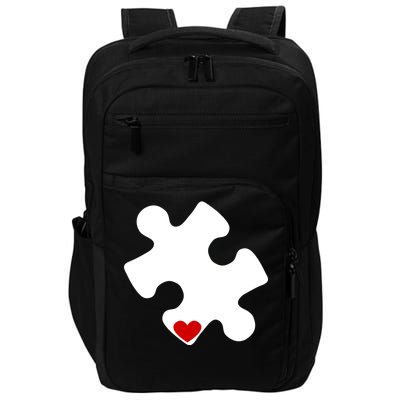 Autism Puzzle Heart Piece Impact Tech Backpack