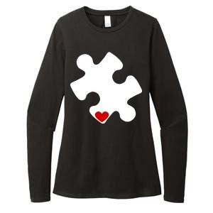 Autism Puzzle Heart Piece Womens CVC Long Sleeve Shirt