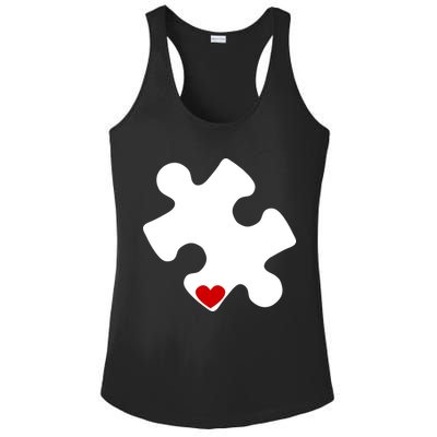 Autism Puzzle Heart Piece Ladies PosiCharge Competitor Racerback Tank