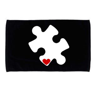 Autism Puzzle Heart Piece Microfiber Hand Towel