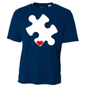 Autism Puzzle Heart Piece Cooling Performance Crew T-Shirt