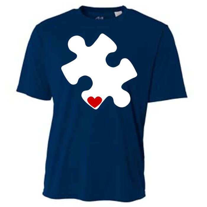 Autism Puzzle Heart Piece Cooling Performance Crew T-Shirt