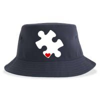 Autism Puzzle Heart Piece Sustainable Bucket Hat