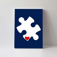 Autism Puzzle Heart Piece Canvas