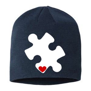 Autism Puzzle Heart Piece Sustainable Beanie