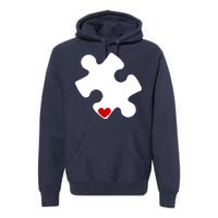 Autism Puzzle Heart Piece Premium Hoodie