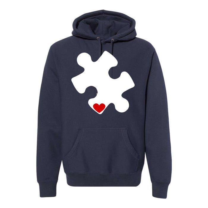 Autism Puzzle Heart Piece Premium Hoodie