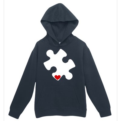 Autism Puzzle Heart Piece Urban Pullover Hoodie