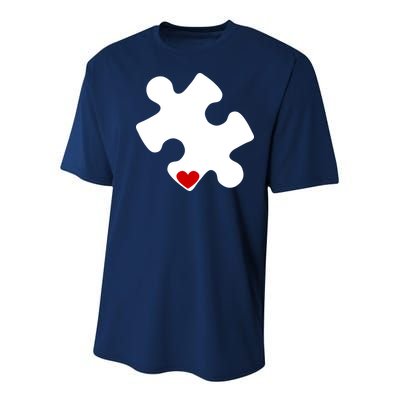 Autism Puzzle Heart Piece Youth Performance Sprint T-Shirt